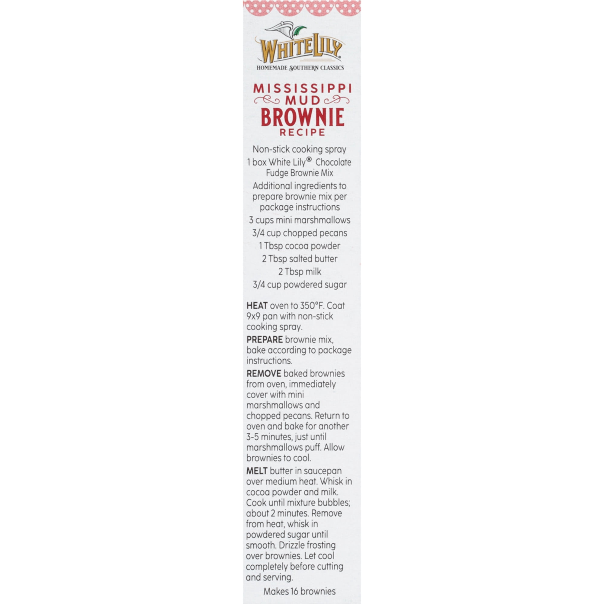 (6 pack) White Lily Chocolate Fudge Brownie Mix, 18 oz Box