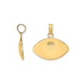 thumbnail image 3 of Gem & Harmony 14K Yellow Gold Classic Football Charm Pendant Necklace with Chain for Men, 3 of 5