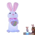 thumbnail image 4 of 12.6" Light Up Plush Easter Decoration LED Rabbit Figurine With Carrot For Spring Home Easter Party Mantel &, 4 of 9