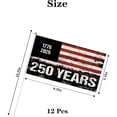 thumbnail image 3 of 250 Anniversary USA Small Stick Flags 250 Year American Anniversary Flag Handheld Flag 250 Anniversary USA Flag 1776 Flag for Room House Welcome Lawn Backdrop Parade(1pcs, 5"×8"), 3 of 5