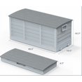 thumbnail image 2 of ZYPPP 75 Gallon Outdoor Storage Box, Lockable Plastic Storage Containers with Lid, Patio Deck Box Furniture for Garden, Pool, Balcony, Yard-Light Grey, 2 of 8