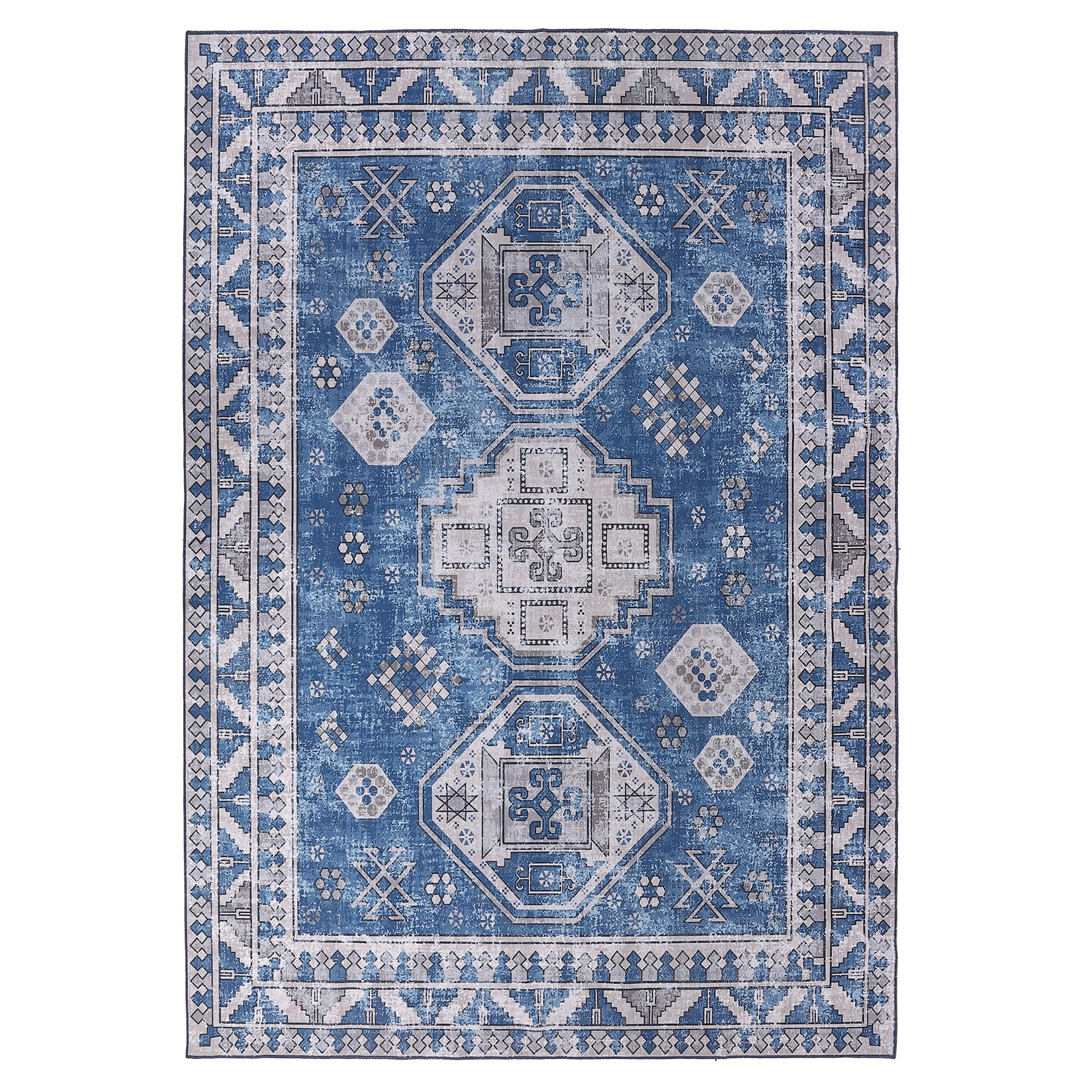 DSstyles Modern Vintage Area Rug, Vintage Distressed Area Rugs