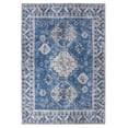 thumbnail image 2 of Yesfashion 8' x 10' Moroccan Large Area Rug Vintage Persian Distressed Carpet Rug Floorcover Washable Low Pile No-Slip Rug for Living Room Bedroom, Navy Blue/Gray, 2 of 5