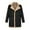 Black, variant on IROINNID Men's Faux-fur Notch Lapel Long Sleeve Solid Color Casual Jacket Stand Collar Motorcycle Fur Jacket Outwear & Jackets