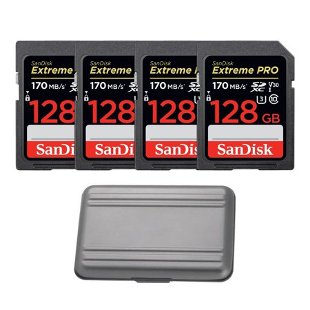 UPC: 0040962905982 | SanDisk 128GB Extreme PRO 170 MB/s UHS-I SDXC Memory Card Bundle with Case
