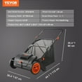 thumbnail image 4 of VEVOR Push Lawn Sweeper, 21in. Leaf & Grass Collector, Strong Plastic Wheels & Heavy Duty Thickened Steel Durable to Use with Large Capacity 3.5 Cu. ft. Mesh Collection Hopper Bag, 2 Spinning Brushes, 4 of 10