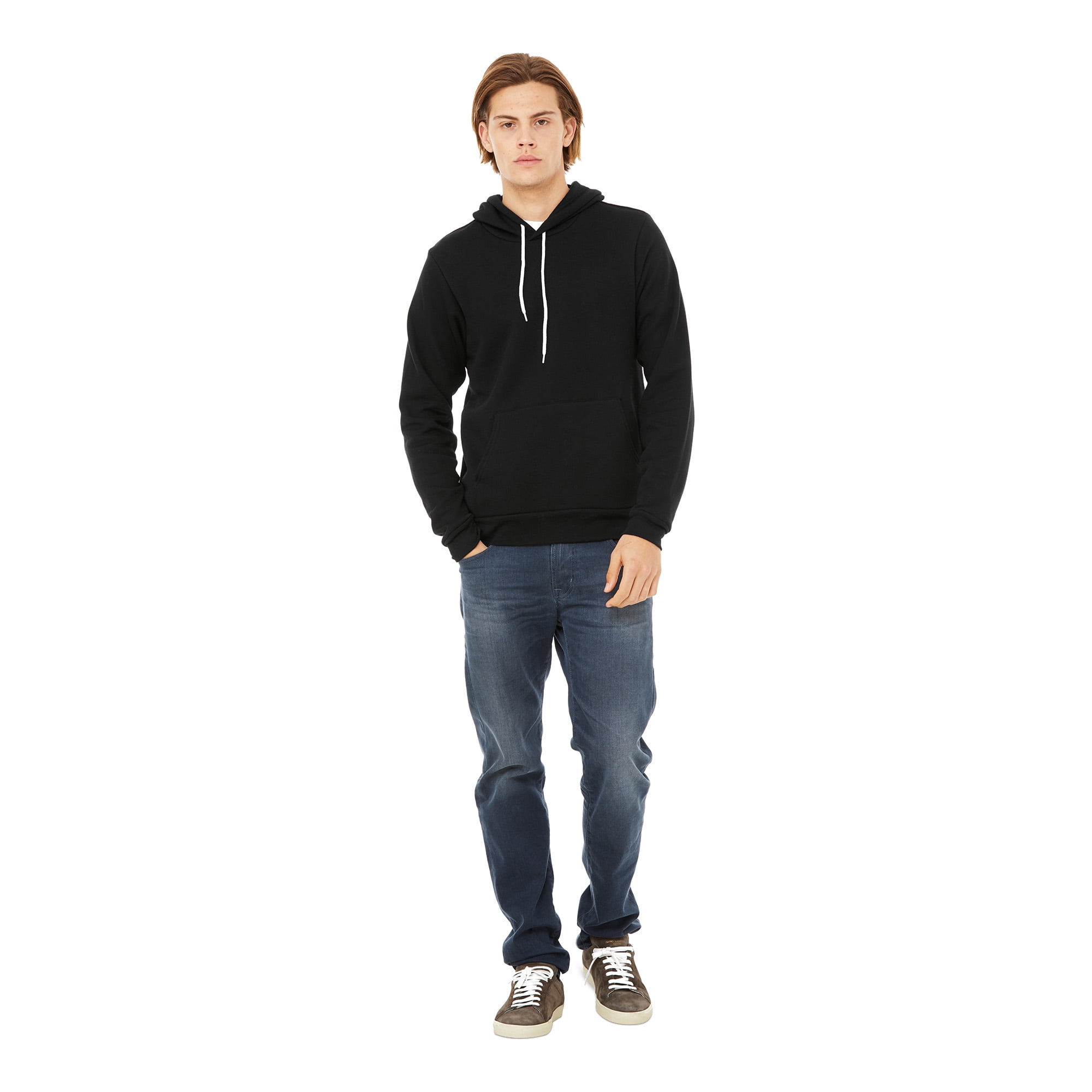 BELLA+CANVAS Adult Unisex Fleece Pullover Hoodie for Crafting, Black, Xlarge