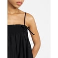 thumbnail image 4 of No Boundaries Cotton Poplin Smocked Mini Dress with Tie Straps, Women's XXS-XXL, 4 of 5