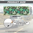 thumbnail image 7 of SEANATIVE St. Patrick's Day Decor Truck Window Graphic Decal Waterproof Perforated Vinyl Stickers See-Through Design Car Rear Film Decal for Pickups Trucks, Shamrock Leaf Black Green, 7 of 7