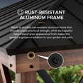 thumbnail image 6 of Sunjoy 13 ft. x 15 ft. Hardtop Gazebo, Outdoor Black Steel Roof Gazebo Aluminum Framed Gazebo with Planters and Ceiling Hook for Patio, Garden, and Backyard Activities, 6 of 10