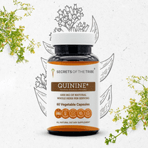 Secrets Of The Tribe Quinine Capsules Dietary Supplement, Natural Herbal Capsules for Immune System Support, Quinine (Cinchona officinalis) Dried Bark, 60 Capsules