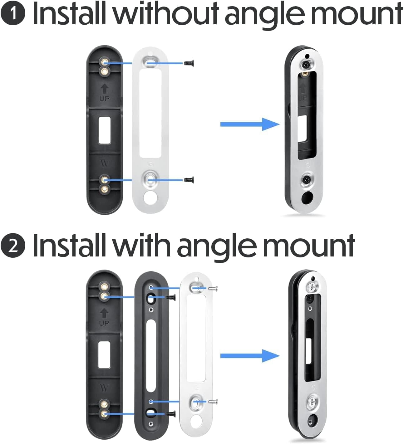 No-Drill Mount Compatible with Google Nest Doorbell (Battery) - Avoid Drilling and Protect Your Walls