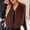 Coffee, variant on Ayolanni Women's Faux Fur Vest Sleeveless Solid Open Front Jackets Warm Winter Cropped Outerwear with Pockets Beige L