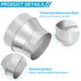 thumbnail image 3 of Uxcell 2 Pcs 5" a 6" Adaptador Conector Reductor de Conducto Redondo de Acero Galvanizado, Tono Plateado, 3 of 5