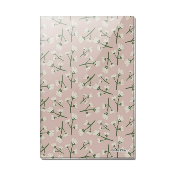 Petite Flowers Rectangle Acrylic Fridge Refrigerator Magnet