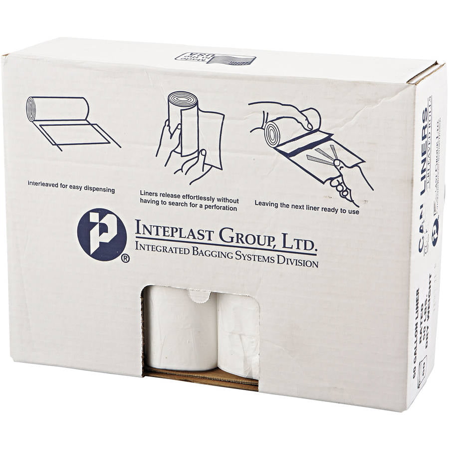 Details about   Inteplast Group High-Density Can Liner 24 x 33 16gal 5mic Clear 50/Roll 20 Rolls 