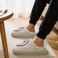 thumbnail image 5 of Retro Plush Happy Face Slippers for Women Men Comfy Warm Thick Sole House Slippers for Winter Indoor Outdoor Fluffy Slides Slippers, 5 of 5