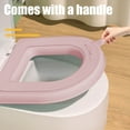 thumbnail image 6 of Bathroom Toilet Seat Pads, EVA Non Slip Toilet Seat Cover with Handle, Comfortable Washable Easy Installation Toilet Seat Cover for All Seasons, 6 of 7