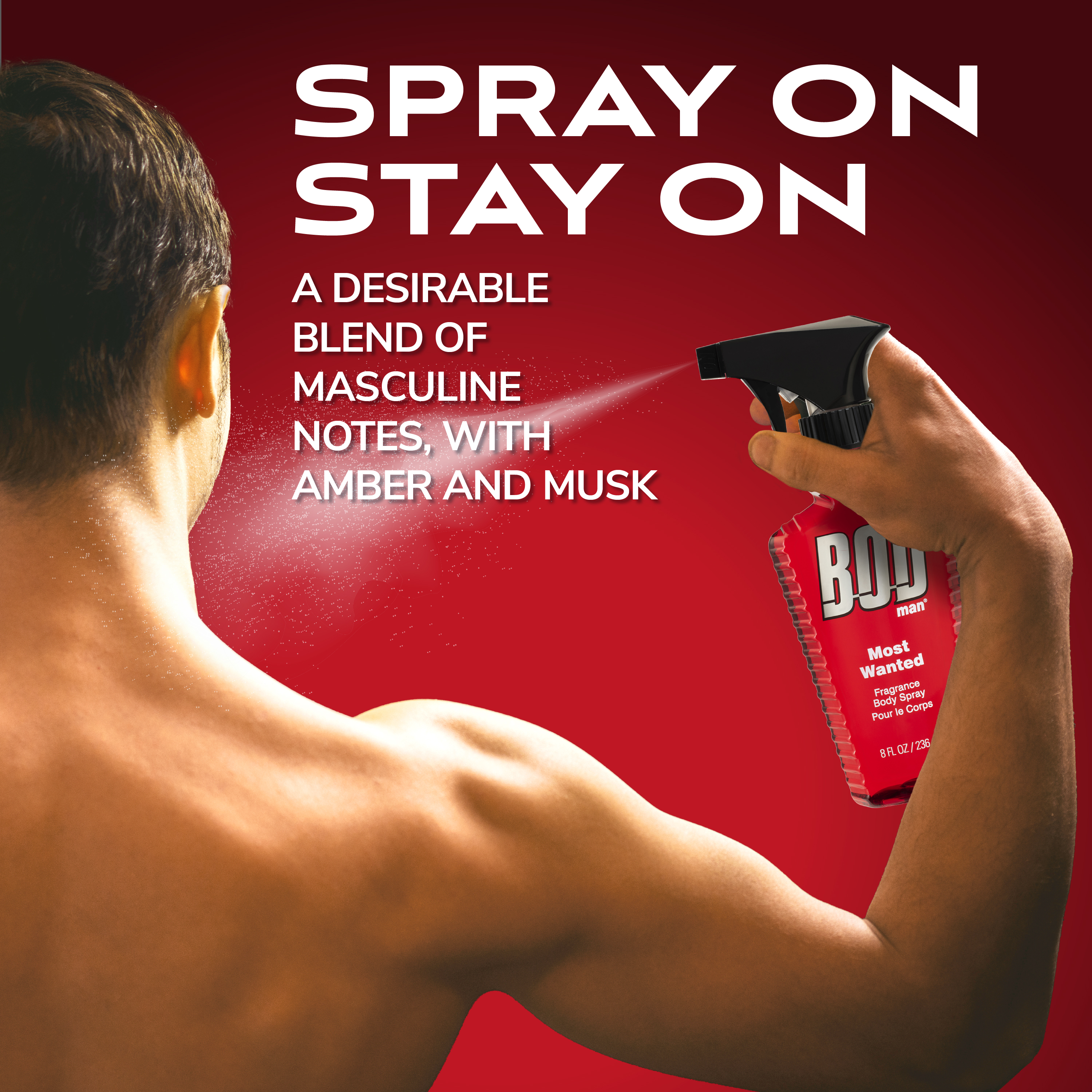 BOD Man Fragrance Body Spray, Most Wanted, 8 fl oz - image 5 of 7