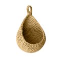 thumbnail image 2 of Boho Hanging Fruit Basket for Kitchen - Handwoven Wall Mounted Storage Basket with Linen Lining, Teardrop Produce Holder for Fruits, Vegetables, Onions and Potatoes, Space-Saving Farmhouse Decor, 2 of 8