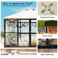 thumbnail image 5 of Jocisland 11x8.5x8.5 FT Pavilion Styled Greenhouse with 2 Vents Double Swing Doors, 6 FT Wall Height Polycarbonate Greenhouse Greenhouse Kit, Greenhouses for Outdoors, Sunroom Black, 5 of 9