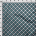 thumbnail image 4 of oneOone Polyester Spandex Dark Teal Green Fabric Check Craft Projects Decor Fabric Printed By The Yard 56 Inch Wide, 4 of 4