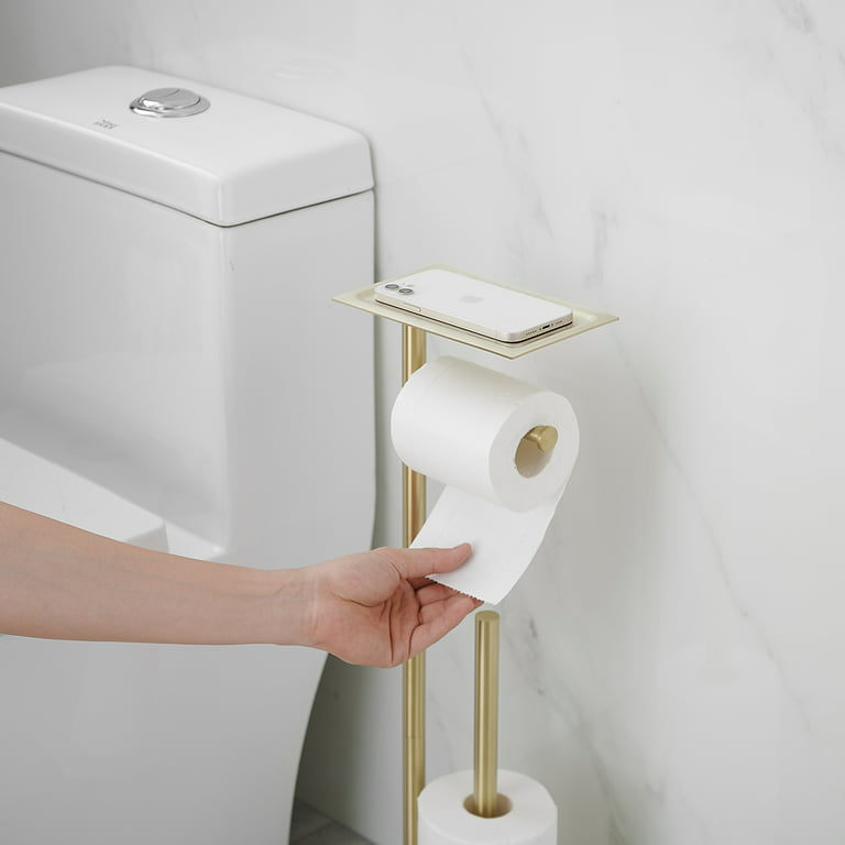 Top Taste Toilet Paper Holder Wall Mount, in Wall Toilet Paper Holder Gold, Brushed Gold Toilet Paper Holder Stainless Steel Recessed Toilet Paper
