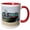 Red/White, variant on 3drose, Large Cargo Ship, 11oz Two-tone Blue Mug
