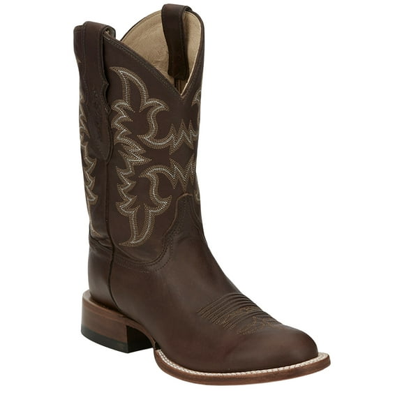 Justin Men's Western Boot Round Toe Brown 10 1/2 D(M) US
