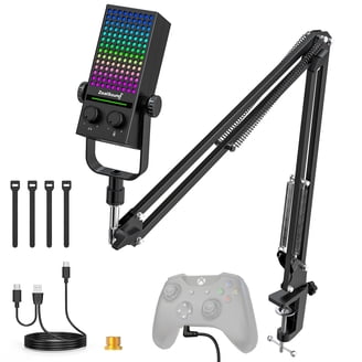 HyperX, DuoCast, RGB USB Condenser Microphone for PC, PS5, Mac