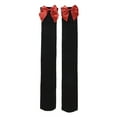 thumbnail image 2 of Felcia Women Stockings Solid Color Bow Top Socks Over Knee Sheer Stockings Thigh Socks, 2 of 8