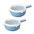 thumbnail image 2 of PAMINGONO Rice Washing Filter Strainer Basket Kitchen Utensils Plastic 2 Pcs Blue, 2 of 10