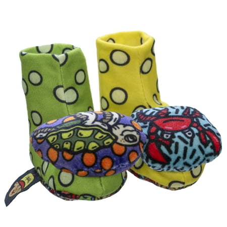 J Pierce Sensory Rattle Socks, Turtle & Sea Crab