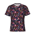 thumbnail image 4 of Vsdgher Dancing Skeletons Floral Garden Print Men's Dry Fit Mesh Athletic Shirts Moisture Wicking Tennis T-Shirt Tops, 4 of 9