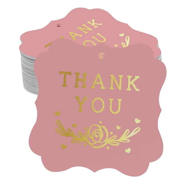 Inkdotpot Étiquette de Bouteille de Douche Nuptiale Merci Support en Feuille d'Or Véritable Lot de 100