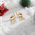 thumbnail image 6 of MYCUTEY Small Gold Elk Dangle Earrings Funny Holiday Christmas Earrings Gift for Women, 6 of 8