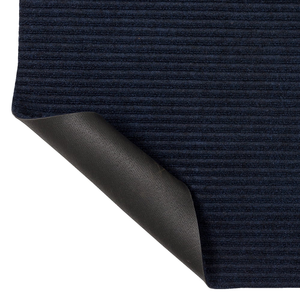 Mohawk Home All Purpose Low Pile Non-Slip Indoor/Outdoor Stain/Fade Resistant Ribbed Mat, Indigo, 1' 6" x 2' 6"