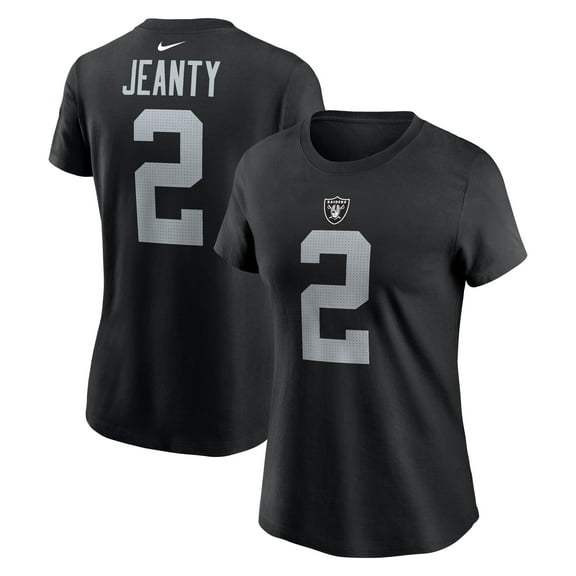 Women's Nike Ashton Jeanty Black Las Vegas Raiders Name & Number T-Shirt