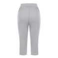 thumbnail image 5 of Women's Yoga Pants with Pockets High Waist Stretch Pants Tummy Control Workout Pants Gray 2XL, 5 of 6