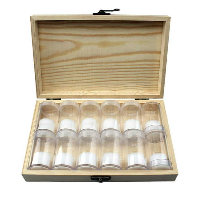 12x Botella de Moneda forma forma forma Caja de Almacenamiento de Caja de Exhibición de Contenedores Yotijar Estuche contenedor de almacenamiento de monedas