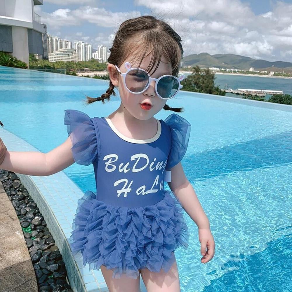 Wisremt Baby Girl One Piece Swimsuit Cartoon Print Swimwear Girls' Cute