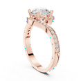 thumbnail image 3 of Zuwelria Promise Ring for Women | 1.73 Carat Stunning Round Shape Moissanite Diamond Engagement Rings for Her | 18K Rose Gold Plated over 925 Sterling Silver Size 6, 3 of 9