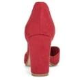 thumbnail image 4 of BLISSFUL STEP Women's Ankle Tie Block Heel Pointed Toe Dress Pumps, 4 of 7
