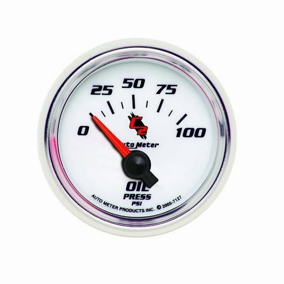 Auto Meter 2-1/16in C2/S Oil Press. Gauge 0-100psi
