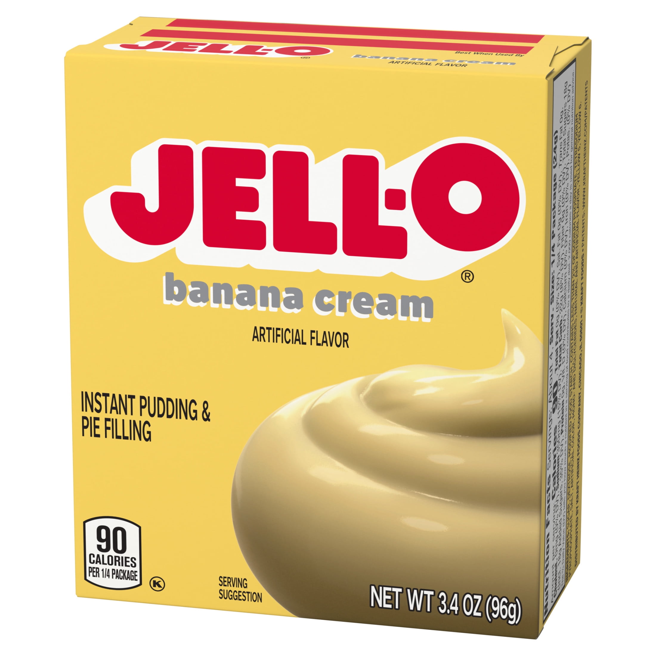 Jell O Instant Banana Cream Pudding Pie Filling Mix 3.4 oz Box Walmart