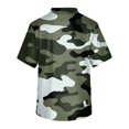 thumbnail image 3 of Men's Short Sleeve V-Neck Print Chest Floral Print Pocket Carer Top XL, 3 of 3