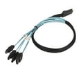 thumbnail image 1 of Mini SAS Cable, Mini SAS To 4  Cable 7Pin Tinplated Copper PVC Stable Safe 12Gbps  for Chassis 0.5 Meter / 1.6ft,1 Meter / 3.3ft, 1 of 7