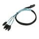 thumbnail image 4 of Cable Mini SAS a 4 SATA de 7 pines, 12 Gbps, contactor chapado en oro y cobre estañado, cable SFF 8087 a 4 SATA para chasis de escritorio, 1 metro/3,3 pies, 4 of 12