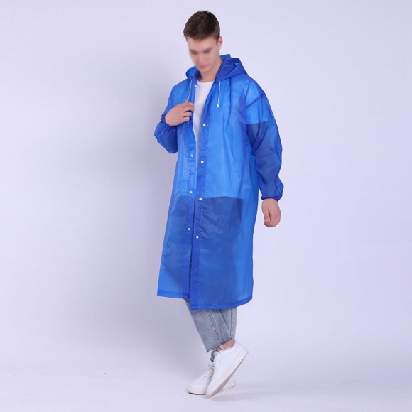 AURARMLET Impermeable Poncho De Eva Para Adultos Con Capucha Ideal Para Excursiones Y Senderismo