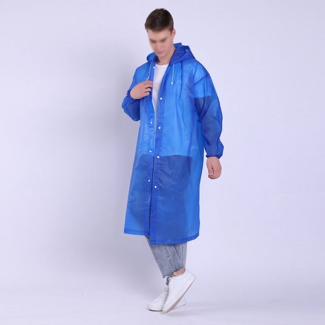 AURARMLET Impermeable Poncho De Eva Para Adultos Con Capucha Ideal Para Excursiones Y Senderismo